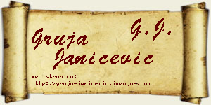 Gruja Janićević vizit kartica